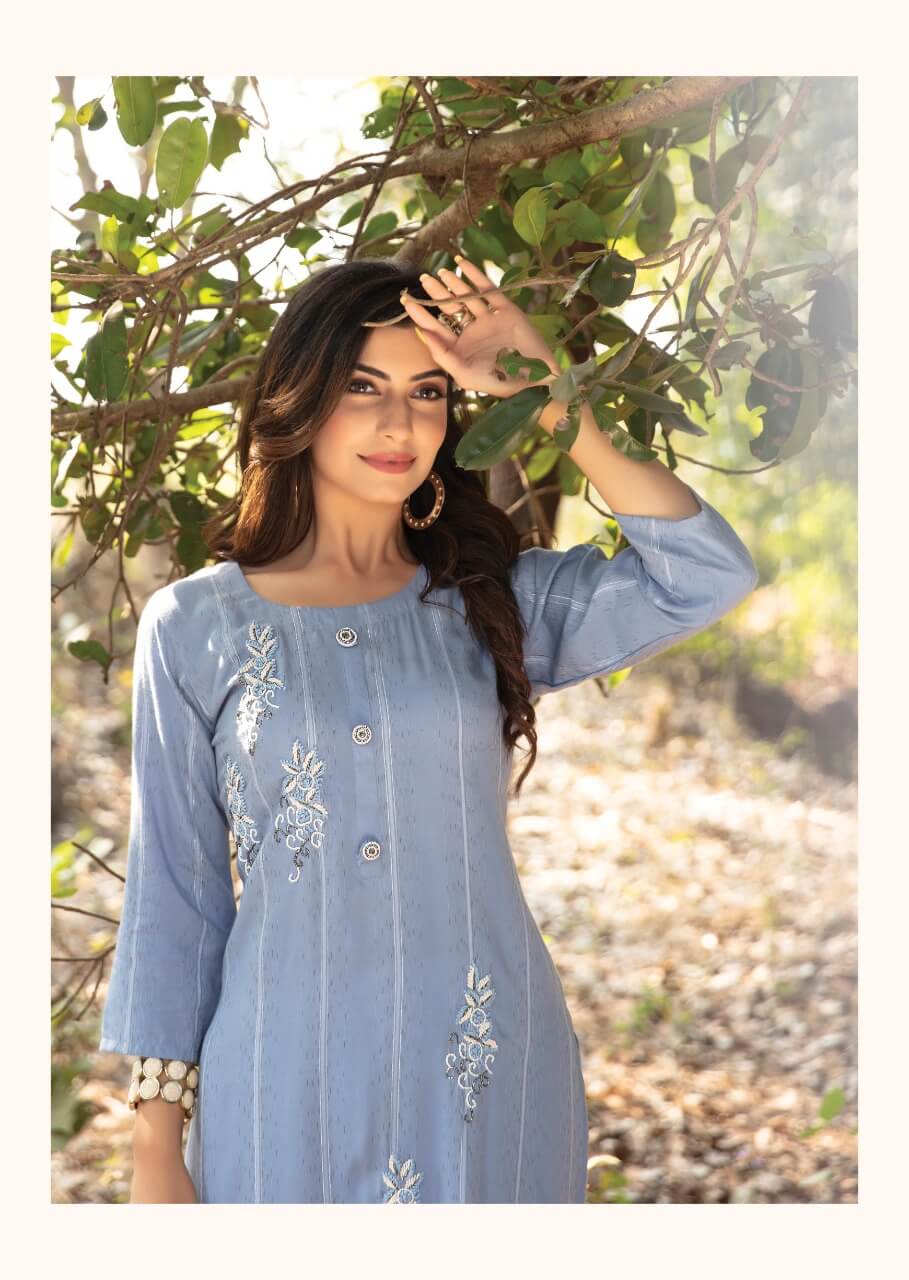 Wanna Saaz New Designer Fancy Ethnic Wear Kurti With Pant Collection